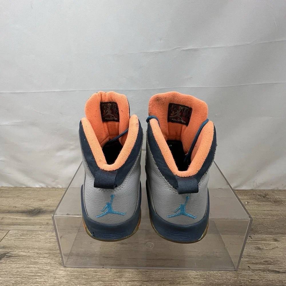 AIR JORDAN 10 RETRO Youth Size‎ 7 BOBCATS KD 310806-026 WOLF GREY ORANGE BLUE